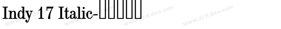 Indy 17 Italic字体转换